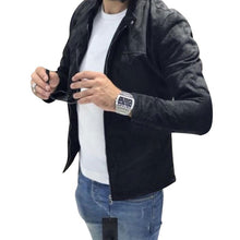 Load image into Gallery viewer, SFIT brand autumn motorcycle Suede jacket men leather jackets jaqueta de couro masculina mens leather coats Zipper Man Outerwear